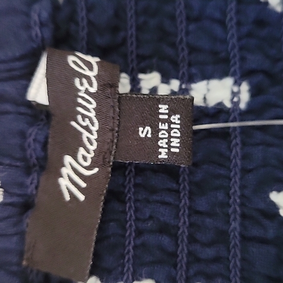 Madewell Jacquard Puff-Sleeve Empire Top, Size Small - Picture 5 of 10